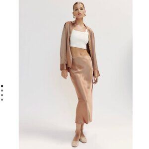 Reformation Layla Silk Skirt, Size 10